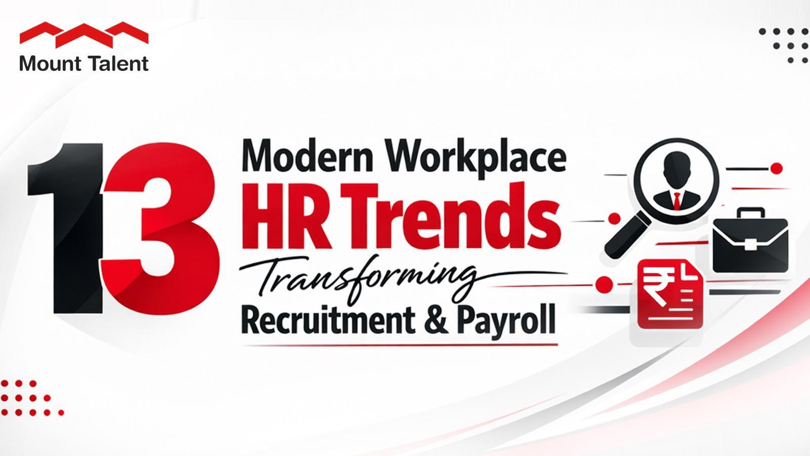 13 Modern Workplace HR Trends Transforming Recruitment & Payroll in India